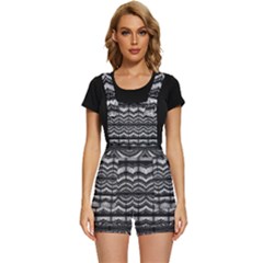 Abstract Geometric Collage Pattern Short Overalls by dflcprintsclothing