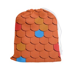 Roof Roofing Tiles  Drawstring Pouch (2xl) by artworkshop