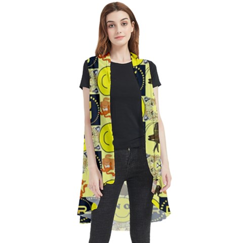 Smily Sleeveless Chiffon Waistcoat Shirt by Sparkle