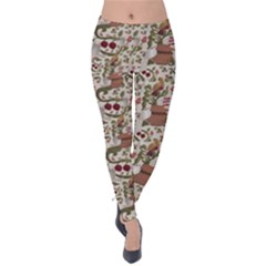 Pattern  Velvet Leggings by Gohar