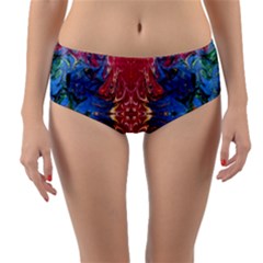Firey Repeats I Reversible Mid-waist Bikini Bottoms by kaleidomarblingart