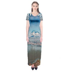 Napoli - Vesuvio Short Sleeve Maxi Dress by ConteMonfrey