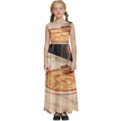 Let`s Make Pizza Kids  Satin Sleeveless Maxi Dress by ConteMonfrey