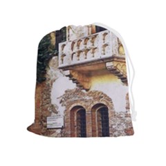 Juliet`s Windows   Drawstring Pouch (xl) by ConteMonfrey