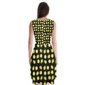 Yellow Lemon And Slices Black Sleeveless Chiffon Dress   View2