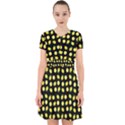 Yellow Lemon And Slices Black Adorable in Chiffon Dress View1