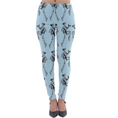 Jogging Lady On Blue Lightweight Velour Leggings by TetiBright