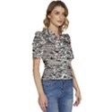 Old Civilization Puffed Short Sleeve Button Up Jacket View3