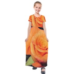 Color Of Desire Kids  Short Sleeve Maxi Dress by tomikokhphotography