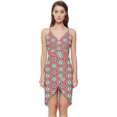 Hexagons And Stars Pattern                                                      Wrap Frill Dress by LalyLauraFLM