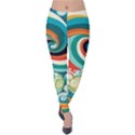 Wave Waves Ocean Sea Abstract Whimsical Velvet Leggings View1