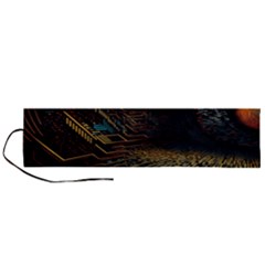 Data Technology Coding Pattern Roll Up Canvas Pencil Holder (l) by Jancukart