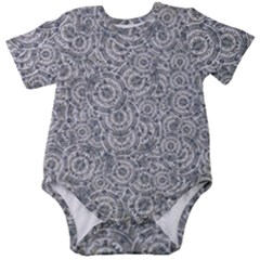 Circle Ornate Motif Random Pattern Baby Short Sleeve Bodysuit by dflcprintsclothing