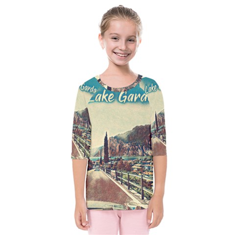 On The Way To Lake Garda, Italy  Kids  Quarter Sleeve Raglan Tee by ConteMonfrey