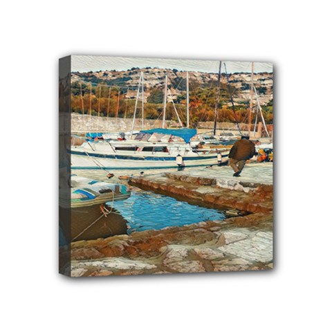 Alone On Gardasee, Italy  Mini Canvas 4  X 4  (stretched) by ConteMonfrey