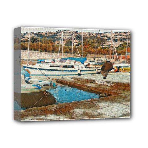 Alone On Gardasee, Italy  Deluxe Canvas 14  X 11  (stretched) by ConteMonfrey
