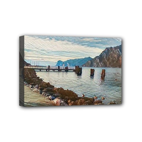 Ducks On Gardasee Mini Canvas 6  X 4  (stretched) by ConteMonfrey