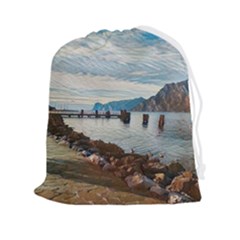 Ducks On Gardasee Drawstring Pouch (2xl) by ConteMonfrey