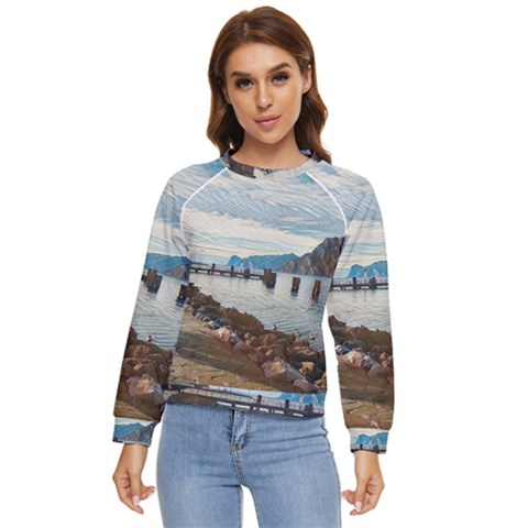 Ducks On Gardasee Women s Long Sleeve Raglan Tee by ConteMonfrey