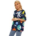 Space Galaxy Seamless Background Oversized Basic Tee View2