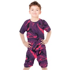 Abstract Pattern Texture Art Kids  Tee And Shorts Set by Jancukart