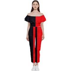 Namur Flag Off Shoulder Ruffle Top Jumpsuit by tony4urban