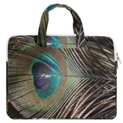 Peacock Macbook Pro 16  Double Pocket Laptop Bag  by StarvingArtisan