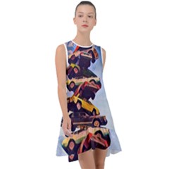 Berwyn Car Kebob Frill Swing Dress by StarvingArtisan