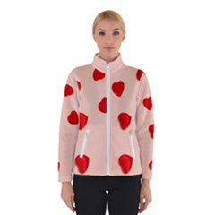 Valentine Day Pattern Logo Heart Women s Bomber Jacket by artworkshop