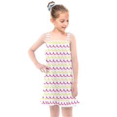 Pattern Waves Kids  Overall Dress by artworkshop