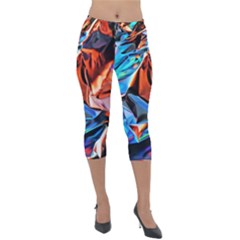 Another Rgb Lighting Test On Aluminium Surface Lightweight Velour Capri Leggings  by artworkshop