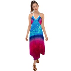 Experimental Liquids Halter Tie Back Dress  by artworkshop