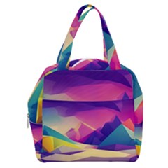 Abstract Geometric Landscape Art Boxy Hand Bag by danenraven