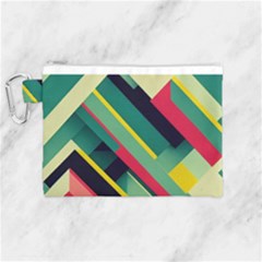 Pattern Abstract Geometric Design Canvas Cosmetic Bag (medium) by danenraven