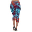Fractal Pattern Background Lightweight Velour Capri Leggings  View2