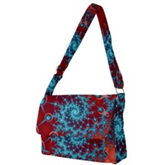 Fractal Pattern Background Full Print Messenger Bag (l) by danenraven