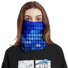 Pattern Blue Logo Face Covering Bandana (two Sides) by artworkshop