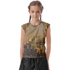 Buenos Aires City Aerial View002 Kids  Raglan Cap Sleeve Tee by dflcprintsclothing
