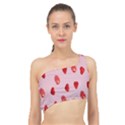 Valentine Day Heart Pattern Spliced Up Bikini Top  View1