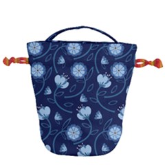 Flower Drawstring Bucket Bag by zappwaits