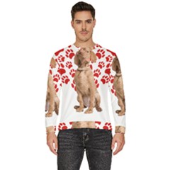 Vizsla Gifts T- Shirt Cool Vizsla Valentine Heart Paw Vizsla Dog Lover Valentine Costume T- Shirt Men s Fleece Sweatshirt by maxcute