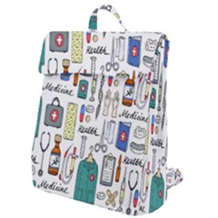 Medical Biology Detail Medicine Psychedelic Science Abstract Abstraction Chemistry Genetics Art Patt Flap Top Backpack by Jancukart