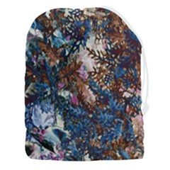 Brown Leaves Drawstring Pouch (3xl) by DinkovaArt