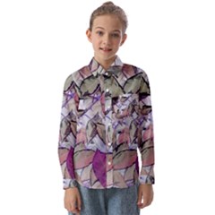 Leaves  Kids  Long Sleeve Shirt by DinkovaArt