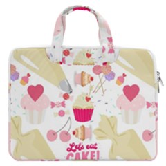 Desserts Pastries Baking Wallpaper Macbook Pro 13  Double Pocket Laptop Bag by Ravend
