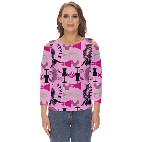 Fashion Girl Newyork Bts Nft Cut Out Wide Sleeve Top by Ravend