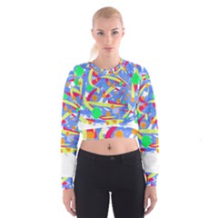 Abstact Pattern T- Shirt Abstact Pattern T- Shirt Cropped Sweatshirt by maxcute