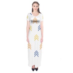 Abstract Arrow Pastel Pattern T- Shirt Abstract Arrow Pastel Pattern T- Shirt Short Sleeve Maxi Dress by maxcute
