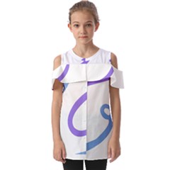 Abstract Pattern Blue And Gray T- Shirt Abstract Pattern Blue And Gray T- Shirt Fold Over Open Sleeve Top by maxcute