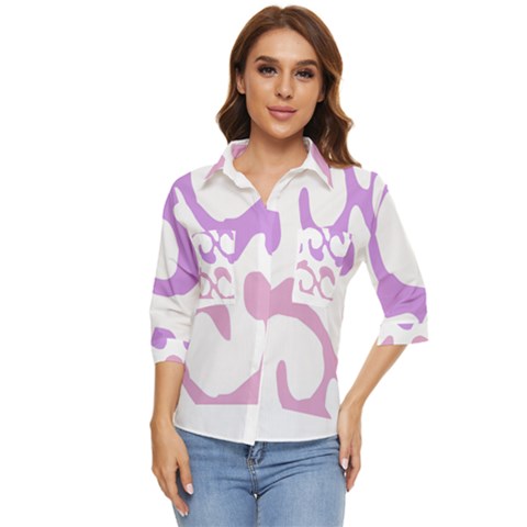 Abstract Pattern Mixed Colored Swirl T- Shirt Abstract Pattern Mixed Colored Swirl T- Shirt Women s Quarter Sleeve Pocket Shirt by maxcute